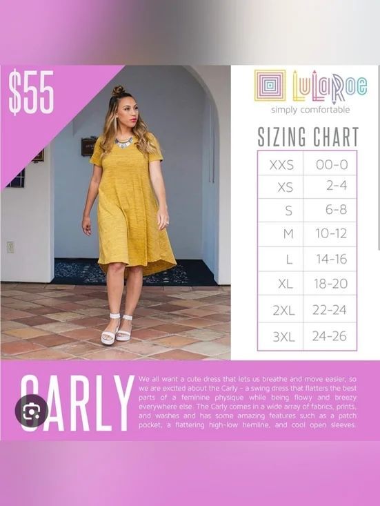 LuLaRoe Black High-Low Carly Dress - Picture 5 of 5